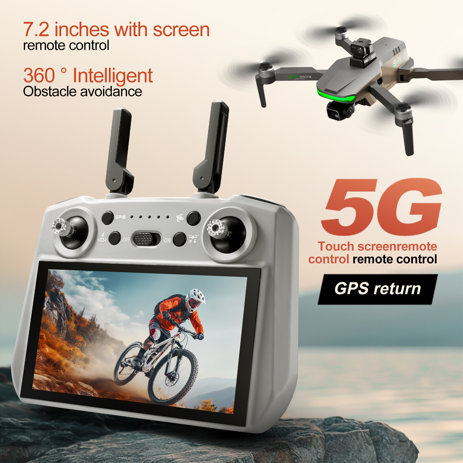 Дрон S155 MAX с GPS, Wi-Fi, FP – обзор и цена Drone Gps Mount